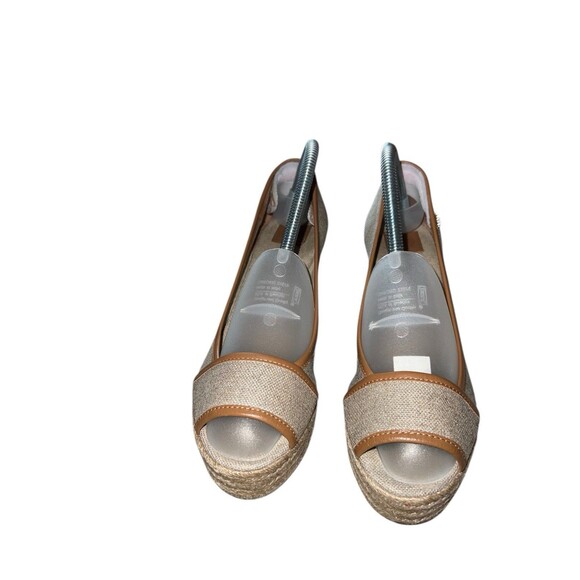 TORY BURCH Plata Royal MAJORCA Platform Wedge Peep Toe Sandals 39/9 - Picture 3 of 13